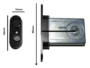 Serratura infilare magnetica regispengente Q8 frontale Tondo mm.18x85 entrata 50 varie finiture | Saletta - immagine 4